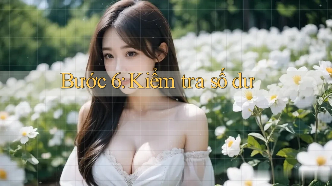 Bước 6: Kiểm tra số dư