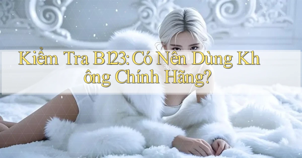 kiểm tra b123 có nên dùng không chính hãng