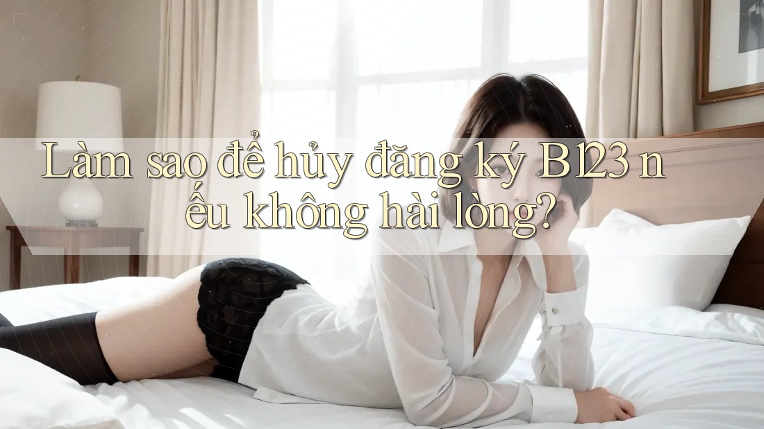 Làm sao để hủy đăng ký B123 nếu không hài lòng? Làm sao để hủy đăng ký B123 nếu không hài lòng?