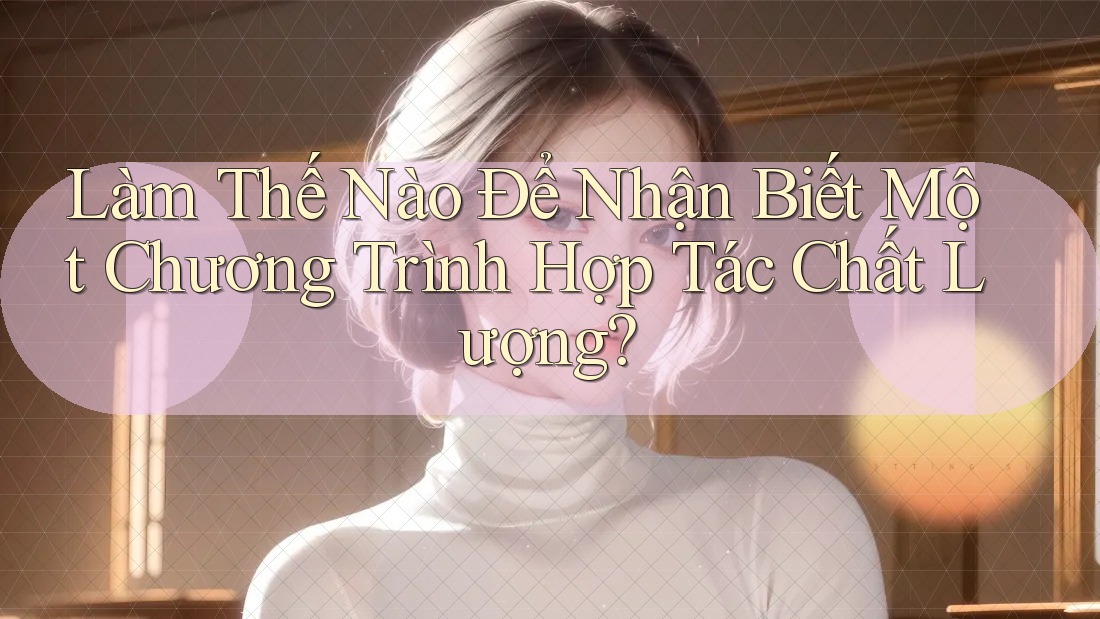Làm Thế Nào Để Nhận Biết Một Chương Trình Hợp Tác Chất Lượng?