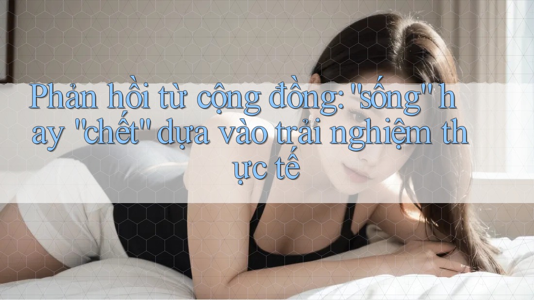 Phản hồi từ cộng đồng: “sống” hay “chết” dựa vào trải nghiệm thực tế Phản hồi từ cộng đồng: “sống” hay “chết” dựa vào trải nghiệm thực tế