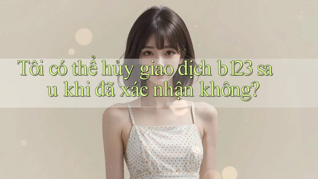 Tôi có thể hủy giao dịch b123 sau khi đã xác nhận không? Tôi có thể hủy giao dịch b123 sau khi đã xác nhận không?